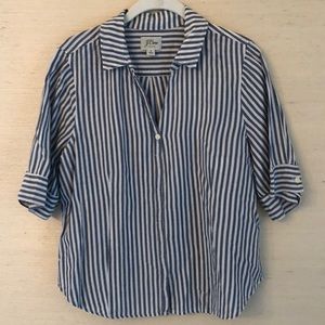 JCREW summer striped blouse
